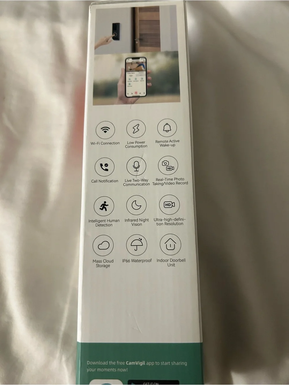 S7 Video Doorbell (White) - Smart Home Camera Doorbell